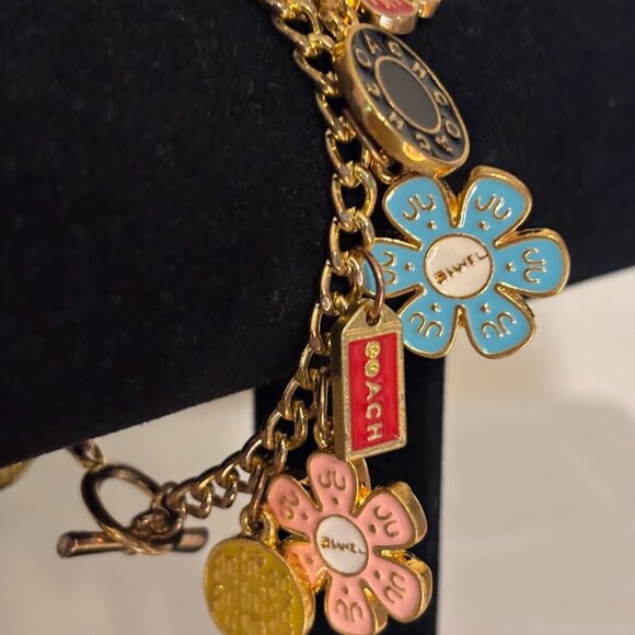 Beautiful Coach Charm Bracelet with 11 Charms and Coach Pouch - 7 inches - Picture 6 of 16